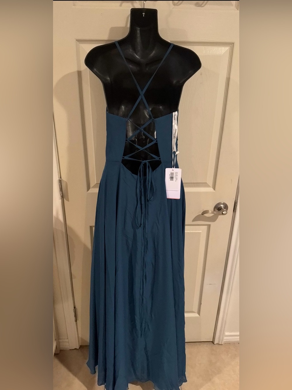 JJ's House Euridice
Dark Navy V-Neck Pleated Chiffon Dress - Picture 9 of 14